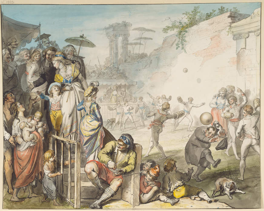 Ball Game in Rome from Johann Heinrich Ramberg