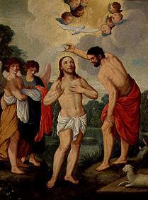 The baptism Christi in the Jordan