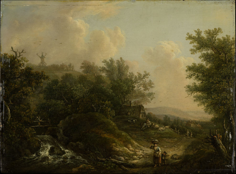 Landscape with a Brook and Hikers from Johann Peter Neef