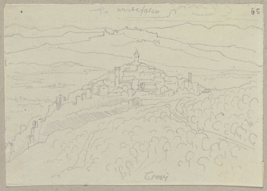 Blick auf Trevi sowie Montefalco from Johann Ramboux