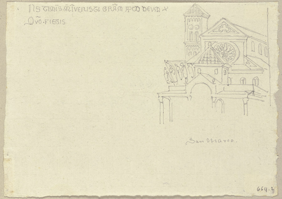 Darstellung einer Kirche, der Bezeichnung nach San Marco from Johann Ramboux