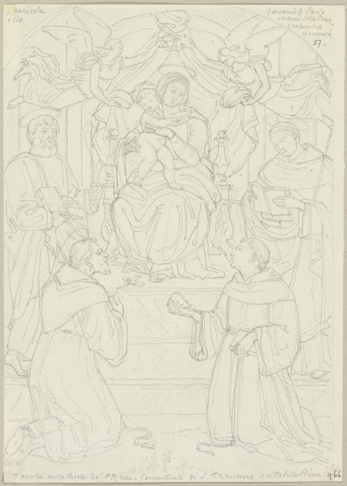 Die thronende Madonna mit Kind zwischen dem heiligen Franziskus, Stephanus, Bartholomäus sowie einem from Johann Ramboux