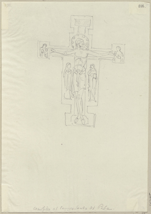 Kruzifix aus Holz in einer Kapelle des Camposanto Monumentale zu Pisa from Johann Ramboux