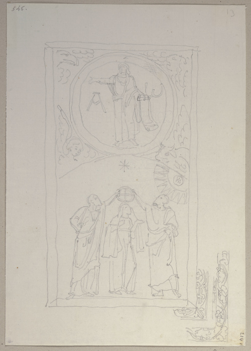 Relief des Portals von Santa Sabina all’Aventino in Rom, die Krönung Mariens darstellend from Johann Ramboux