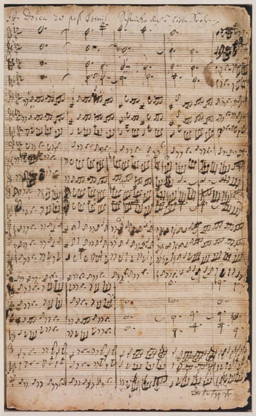 Autograph manuscript Cantata BWV 180 'Schmucke dich o liebe Seele' from Johann Sebastian Bach