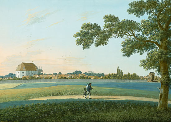 View of castle Ludwigslust before the Grabower gate from Johann Wilhelm Barth