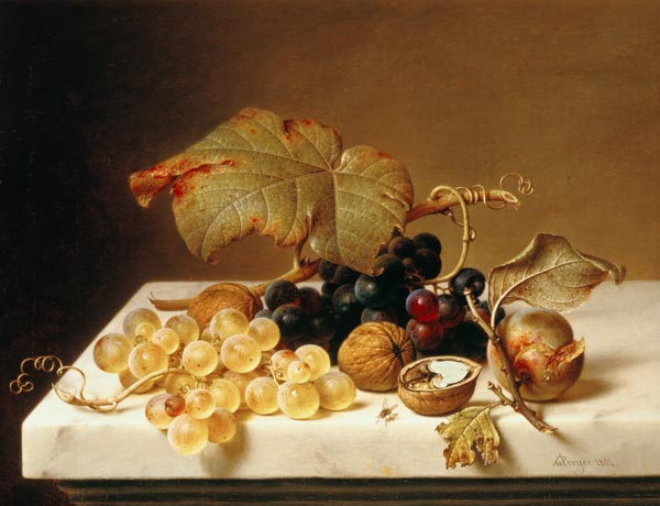 Quiet life with walnuts from Johann Wilhelm Preyer