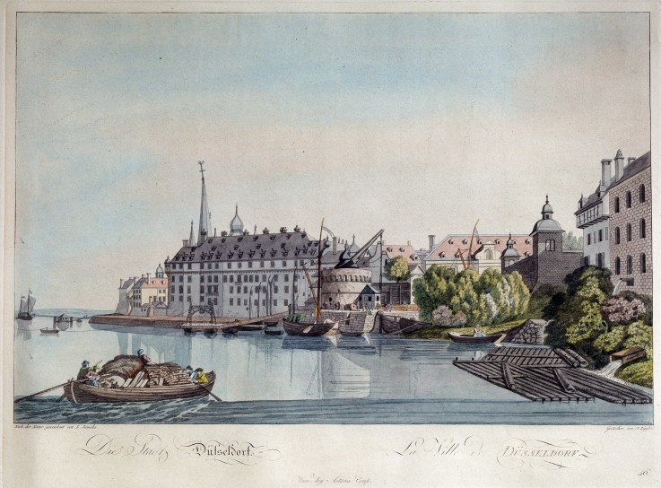 View of Düsseldorf before the French Bombardment on October 6, 1794 from Johann Ziegler