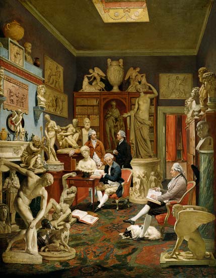 Charles Townley and his Friends in the Towneley Gallery, 33 Park Street, Westminster from Johann Zoffany