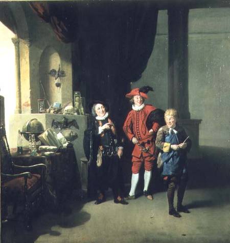 David Garrick with William Burton and John Palmer in 'The Alchemist' by Ben Jonson from Johann Zoffany