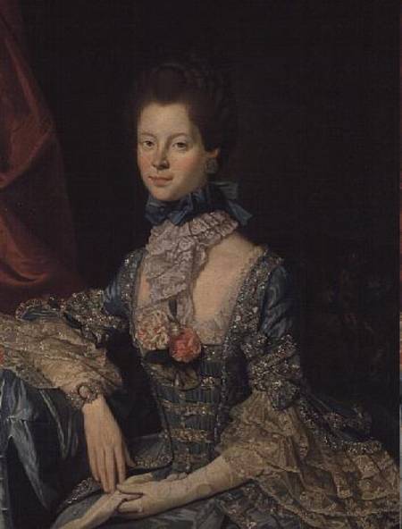 Queen Charlotte Sophia (1744-1818) wife of King George III (c.1765) from Johann Zoffany