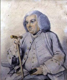 Sketch of the Portrait of Andrew Drummond (1688-1769) founder of the bank, killed at Culloden  on