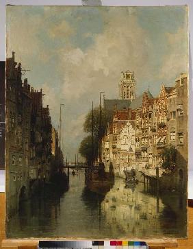 Ansicht des Voorstraathaven, Dordrecht.