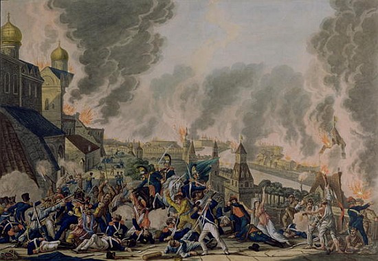 The Burning of Moscow, 15th September 1812 from Johann Lorenz Rugendas