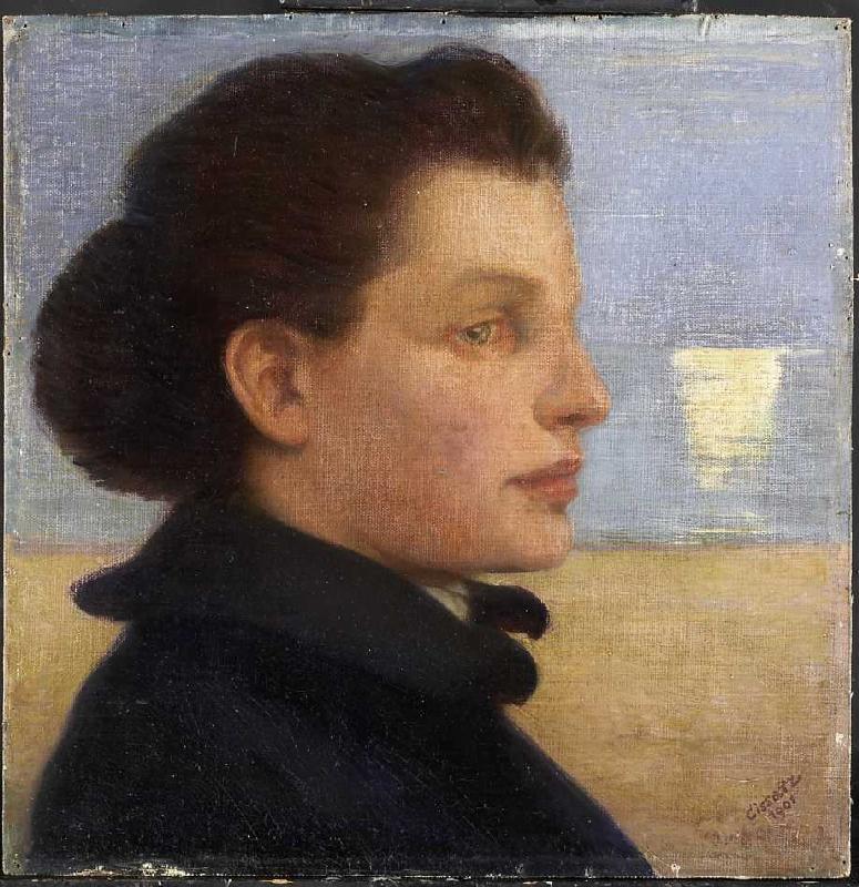 Bildnis einer Frau vor dem Meer from Johann Vincenz Cissarz