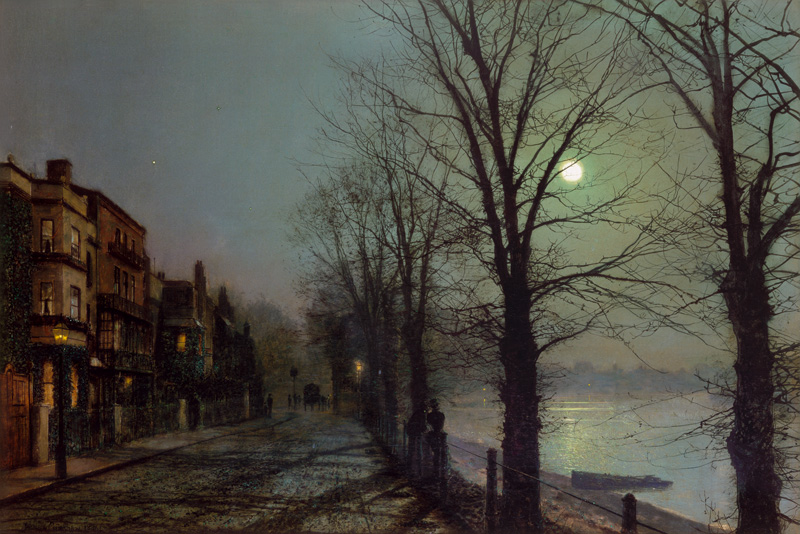 Evening at the Thames from John Atkinson Grimshaw