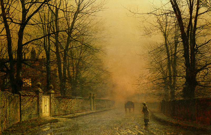 Where the pale moonbeams linger from John Atkinson Grimshaw