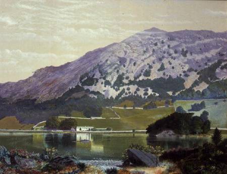 Nab Scar from the South Side of Rydal Water - Heather in Bloom, September from John Atkinson Grimshaw