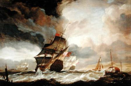 Ships of the Line Beating out to Sea from John Christian Schetky