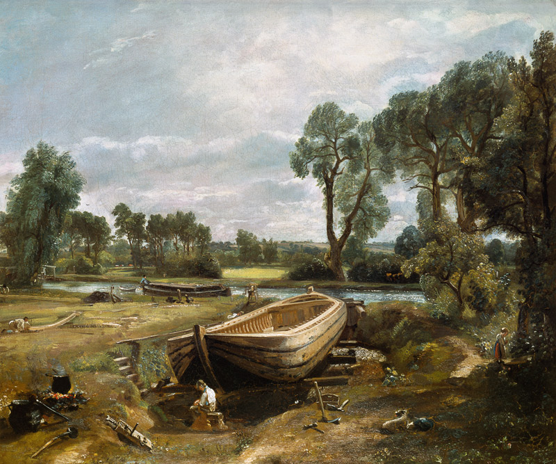 Boat Building from John Constable