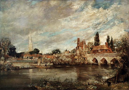 The Bridge of Harnham and Salisbury Cathedral from John Constable