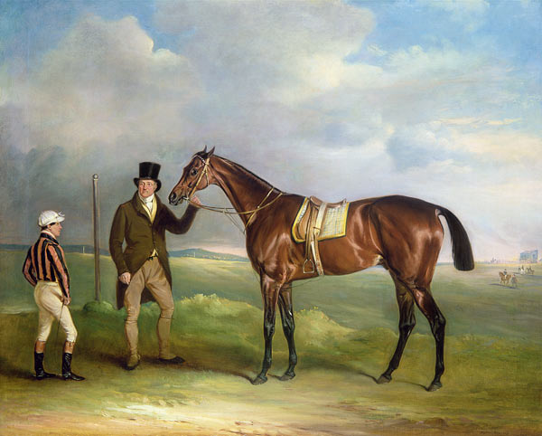 The Marquess of Cleveland's 'Chorister', held by trainer John Day Snr., with jockey John Day Jnr., a from John E. Ferneley d.J.