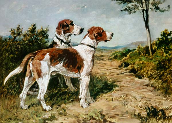 Two Hounds in a Landscape from John Emms