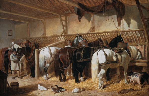 Team horses in the stable from John Frederick Herring d.Ä.