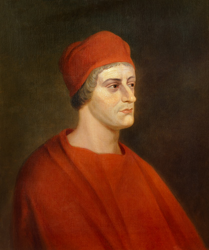 Portrait of the actor Henry Harris as Wolsey from William Shakespeare's Henry VIII from John Greenhill