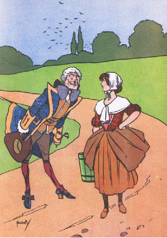 "Nobody asked you sir said she "Where Are You Going", from Blackies Popular Nursery Rhymes published from John Hassall