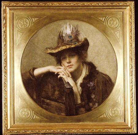 Woman with Peacock Feather Hat from John Henry Henshall