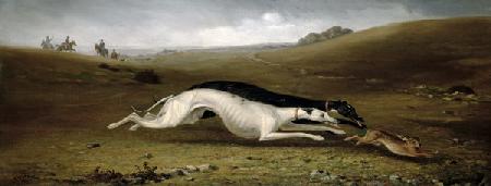Hare Coursing in a Landscape