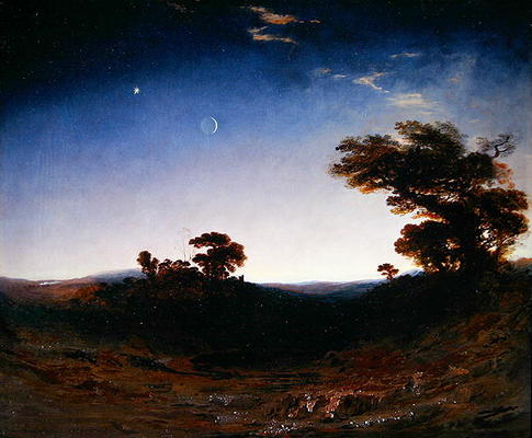 Moonlight (oil on canvas) from John Martin