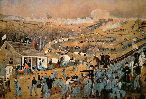 Battle of Fredericksburg, 1862 (colour litho) from John Richards