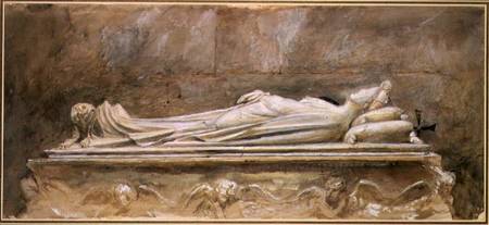The Tomb of Ilaria del Carretto Guinigi, Lucca Cathedral  on from John Ruskin