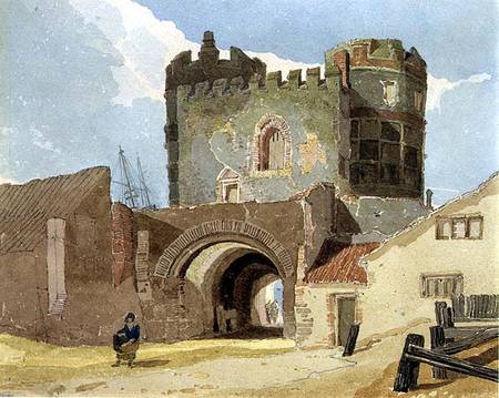 The South Gate, Great Yarmouth, Norfolk  on from John Sell Cotman