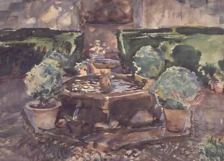 Fountains in the Generalife, Granada from John Singer Sargent