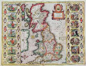 Britain As It Was Devided In The Tyme of the Englishe Saxons especially during their Heptarchy (hand