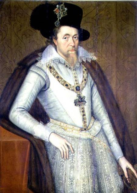 James I (1603-25) and VI of Scotland (1567-1625) from John the Younger Decritz