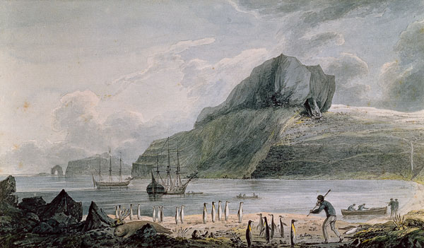 A view of Christmas Harbour in Kerguelen's Land from John Webber