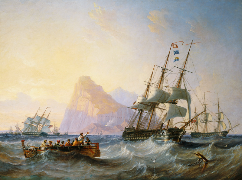 Kriegsschiffe vor Gibraltar from John Wilson Carmichael