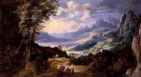 Landscape with Travellers from Joos de Momper