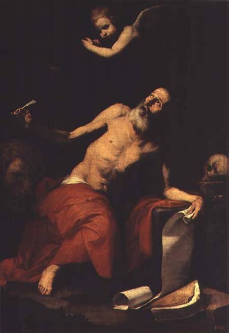 St. Jerome Hears the Last Trumpet from José (auch Jusepe) de Ribera