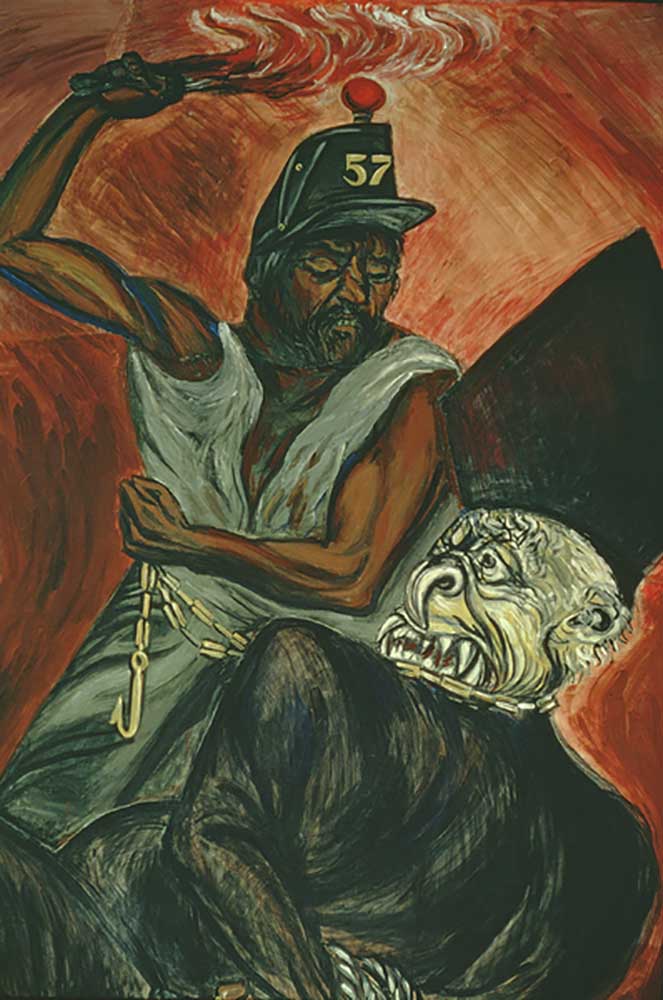 Juarez and the Defeat of the Empire mural, detail from The Political Cleric from José Clemente Orozco
