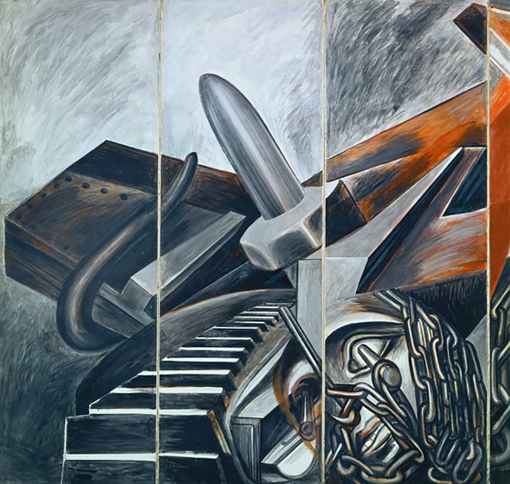 Dive bomber and Tank, 1940 from José Clemente Orozco