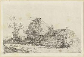 Rembrandts Landschaft mit dem Zeichner, seitenverkehrt
