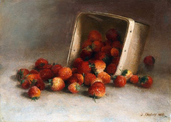 Ein Korb mit Erdbeeren from Joseph Decker