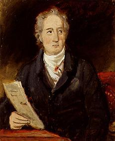 Johann Wolfgang of Goethe portrait outline from Joseph Karl Stieler