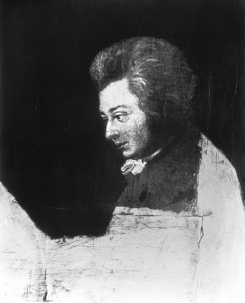 Unfinished Portrait of Wolfgang Amadeus Mozart (1756-91) from Joseph Lange