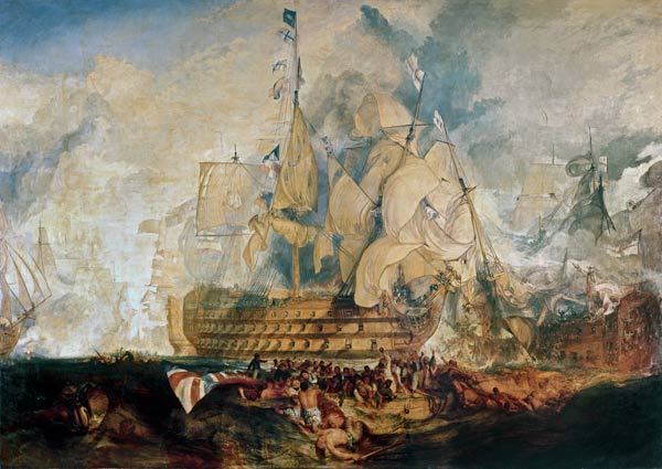 The battle of Trafalgar oil painting on canvas of